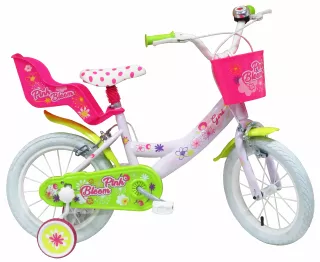 Bici Bimba Pink Bloom 16" porta bambola e cestino